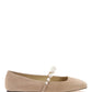 Jimmy choo suede leather ballerina flats with pearl