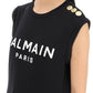 Balmain logo top with embossed buttons