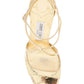 Jimmy choo metallic leather azia 95 sandals