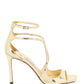 Jimmy choo metallic leather azia 95 sandals