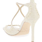 Jimmy choo azia 95 sandals with pearls