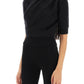 Balmain brushed-yarn surplice top