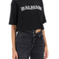 Balmain rhinestone-studded logo t-shirt