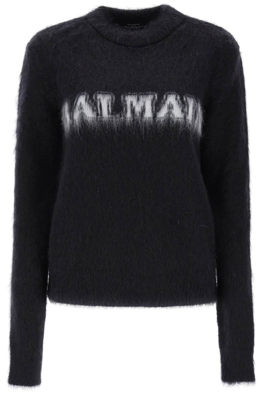 Balmain brushed-yarn sweater with logo