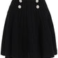 Balmain rib knit skater mini skirt