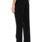 Balmain cuffed wool crepe trousers