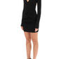Balmain knitted mini dress with lurex stripes