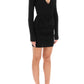 Balmain knitted mini dress with lurex stripes