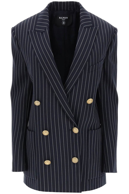 Balmain pinstriped double-breasted blazer