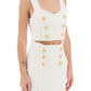 Balmain cropped tank top in monochrome tweed