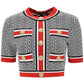 Balmain cropped top in monogram knit