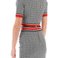 Balmain cropped top in monogram knit