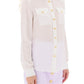 Balmain crepe de chine shirt with padded shoulders