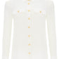 Balmain crepe de chine shirt with padded shoulders