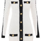 Balmain bouclé-tweed dress with pointy shoulders