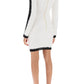 Balmain bouclé-tweed dress with pointy shoulders