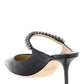 Jimmy choo croc-embossed leather bing 65 mules