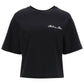 Balmain cropped t-shirt with logo embroidery