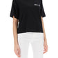 Balmain cropped t-shirt with logo embroidery