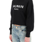 Balmain cropped sweatshirt with flocked logo