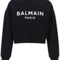 Balmain cropped sweatshirt with flocked logo