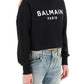 Balmain cropped sweatshirt with flocked logo