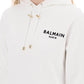 Balmain cropped hoodie with flocked logo