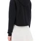 Balmain cropped hoodie with flocked logo
