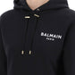 Balmain cropped hoodie with flocked logo