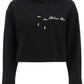 Balmain cropped hoodie with logo embroidery