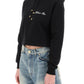 Balmain cropped hoodie with logo embroidery
