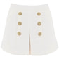 Balmain crepe shorts with embossed buttons