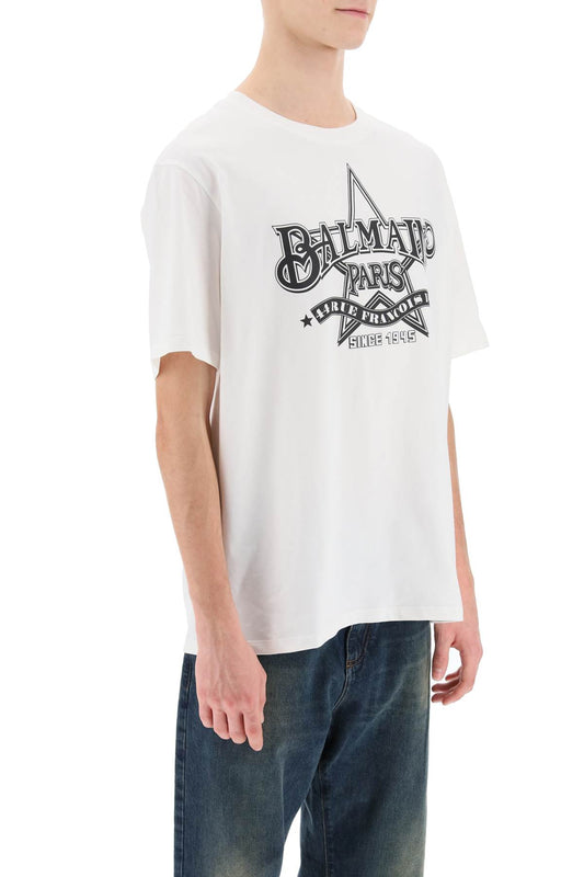 Balmain crew-neck t-shirt with logo print