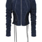 Dilara findikoglu denim corset-style jacket with