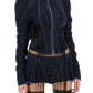 Dilara findikoglu denim corset-style jacket with