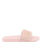Jimmy choo fitz slides with lycra logoed bang