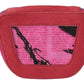 PINKO Pink Suede Printed Coin Holder Women Fabric Zippered Purse