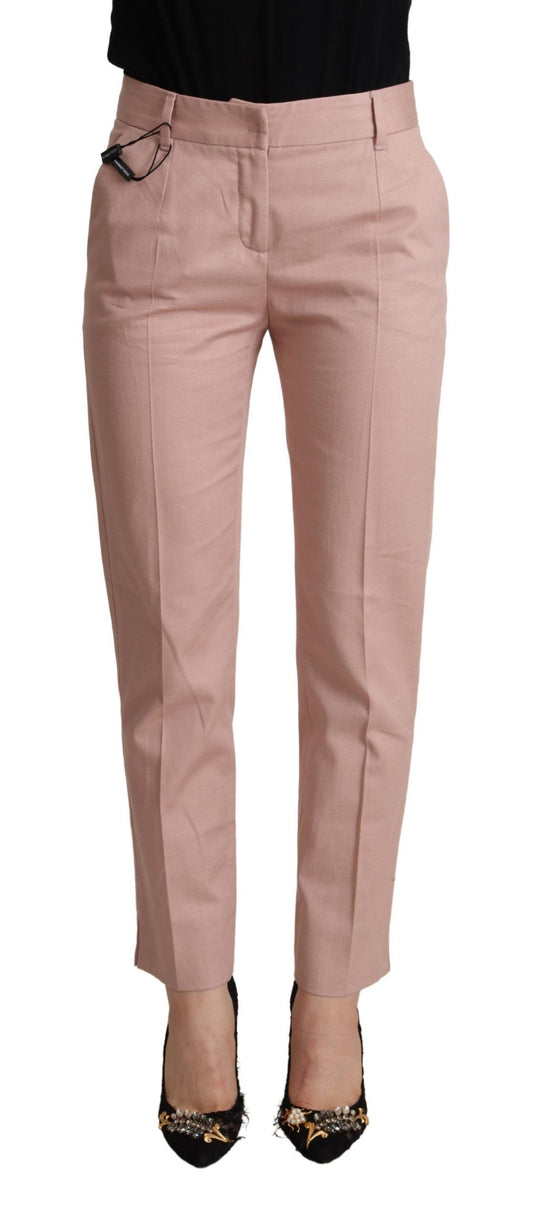 Dolce & Gabbana Elegant Pink Tapered Pants for Sophisticated Style