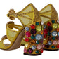 Dolce & Gabbana Stunning Crystal-Embellished Yellow Leather Sandals