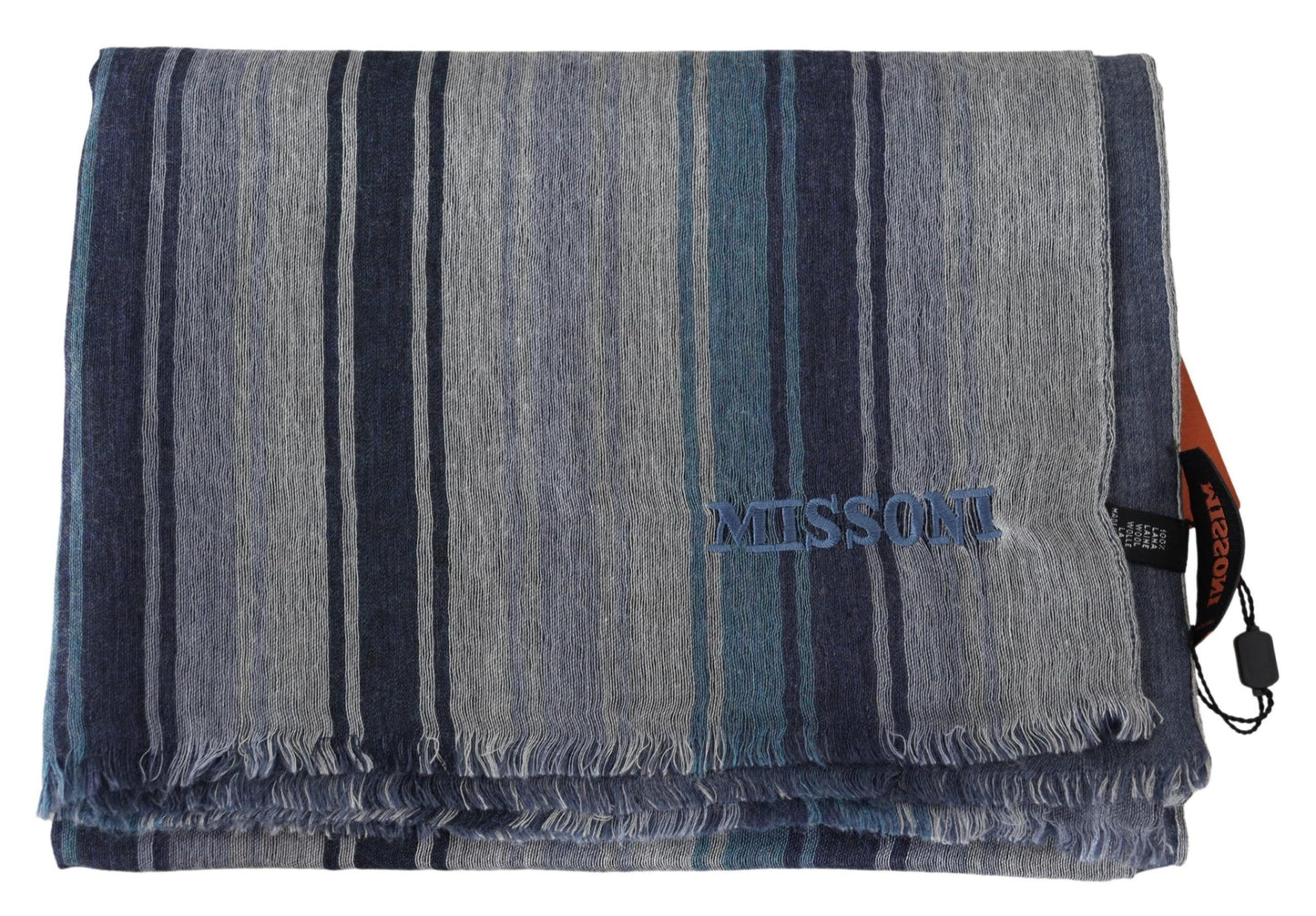 Missoni Multicolor Wool Striped Unisex Neck Wrap Shawl