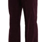 BENCIVENGA Elegant High Waist Straight Purple Pants