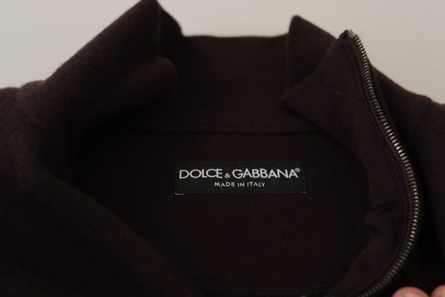 Dolce & Gabbana Elegant Cashmere Zippered Pullover Sweater