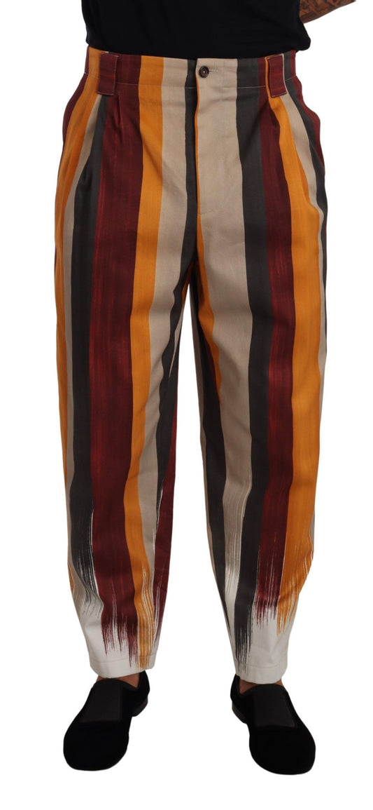 Dolce & Gabbana Elegant Striped Skinny Trousers