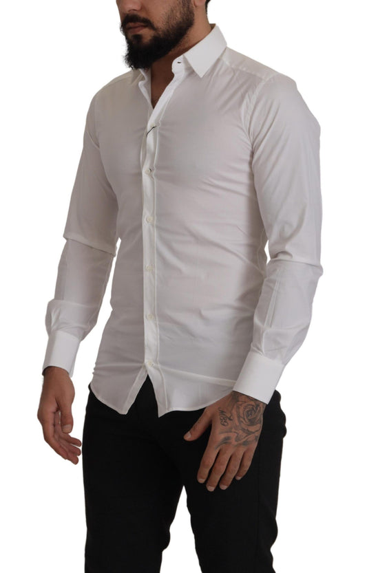 Dolce & Gabbana Elegant Slim Fit Dress Shirt - White