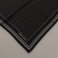 Dolce & Gabbana Elegant Black Silk Polka Dot Men's Scarf