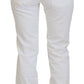 Dolce & Gabbana Elegant White Mid Waist Skinny Jeans