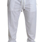 Dolce & Gabbana Elegant White Jogging Pants with Logo Patch