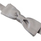 Dolce & Gabbana Elegant Gray Silk Bow Tie
