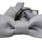 Dolce & Gabbana Elegant Gray Silk Bow Tie