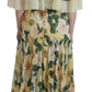 Dolce & Gabbana Floral Silk Pleated Maxi Dress